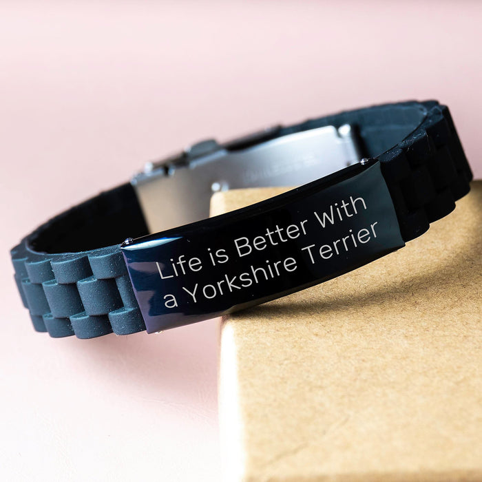 Yorkshire Terrier Dog Gifts, Funny Quote Life Is Better With A Yorkshire Terrier, Adjustable Glide lock Clasp Birthday Unique Gift for Men, Women, Friends, Family - Image 3