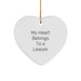 Funny Lawyer Gift for Him - My Heart Belongs To A Lawyer Christmas Ornament from Friends - Image 1