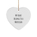 Funny Mortician Valentine Gifts for Him, My Heart Belongs To A Mortician Love Ornament, Christmas Unique Gifts from Friends - Image 1