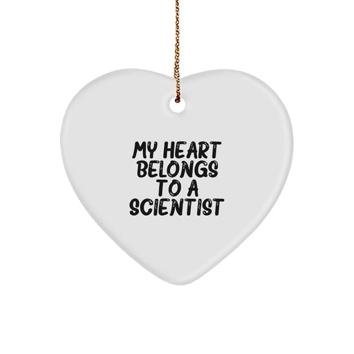 Funny Scientist Heart Ornament Gifts from Friends for Scientist Christmas Unique - Image 1