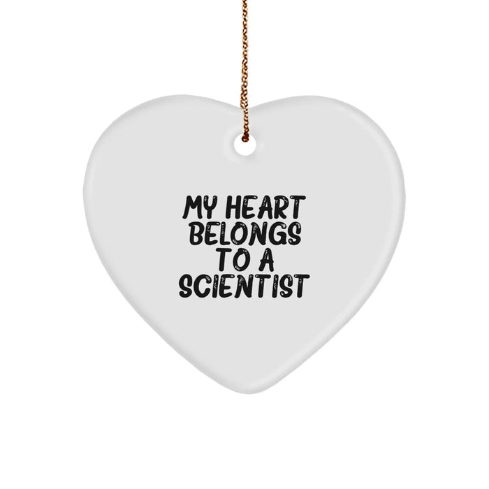 Funny Scientist Heart Ornament Gifts from Friends for Scientist Christmas Unique - Image 1
