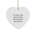 Funny Antique Book Collecting Gifts for Her, Heart Ornament from 'The Voices In My Head Are Telling Me To Go Antique Book Collecting' Quote, Christmas Unique Gifts from Friends - Image 1