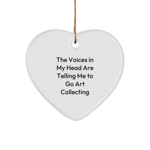 Funny Art Collecting Heart Ornament Gifts from Men to Women, Inspirational Quotes for Art Lovers, Christmas Unique Gifts for Family and Friends - Image 1
