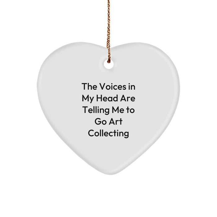 Funny Art Collecting Heart Ornament Gifts from Men to Women, Inspirational Quotes for Art Lovers, Christmas Unique Gifts for Family and Friends - Image 1