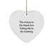 Funny Cooking Quotes Gifts from Men to Friends for Christmas Unique Heart Ornament, Cooking Inspiration Gifts for Women, The Voices In My Head Are Telling Me To Go Cooking - Image 1