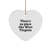 West Virginia Heart Ornament Gifts from Friends and Family - 'There's No Place Like West Virginia' - Unique Christmas Decorations - Image 1