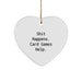 Funny Card Games Gifts for Friends - Heart Ornament with Shit Happens Quote, Gifts from Men for Card Games Lovers, Unique Christmas Unique Gifts - Image 1