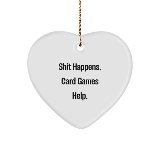 Funny Card Games Gifts for Card Games Lovers - Heart Ornament from Men for Women Friends Family - Image 1
