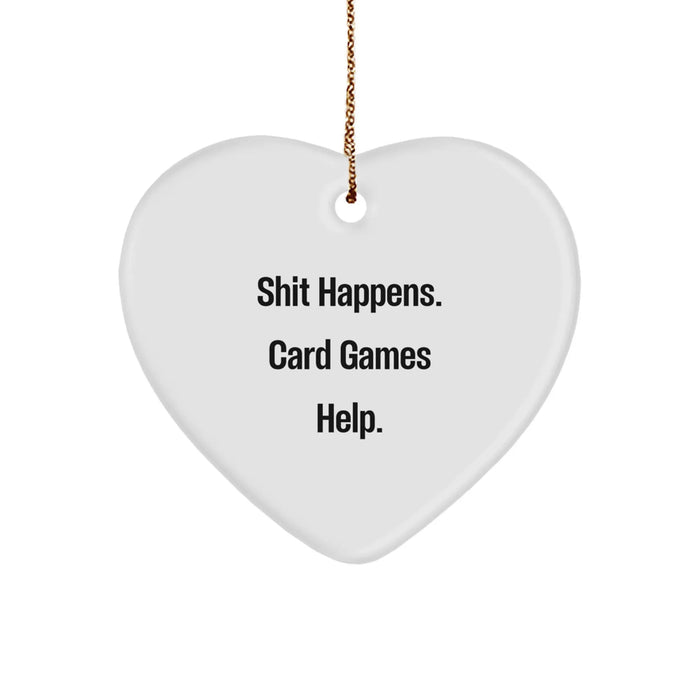 Funny Card Games Gifts for Card Games Lovers - Heart Ornament from Men for Women Friends Family - Image 1