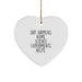 Funny Christmas Unique Gifts from Home Science Experiments Enthusiasts - Heart Ornament, Shit Happens. Home Science Experiments Helps. - Image 1