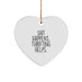 Funny Thrifting Heart Ornament Gifts from Family for Christmas Thrifting Enthusiasts, Heart Shaped Ornament, Shit Happens. Thrifting Helps. - Image 1