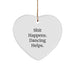Dancing Enthusiasts Gifts, Funny Heart Ornament with Shit Happens. Dancing Helps., Christmas Unique Gifts for Friends - Image 1