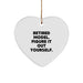 Funny Model Gifts for Friends - Retired Model Heart Ornament, 'Figure It Out Yourself.' Quote, White Heart Shaped, Durable MDF, High-Gloss Finish, Perfect Christmas Unique Gift - Image 1