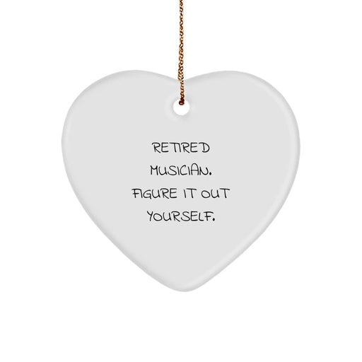 Funny Musician Gifts from Friends for Christmas Unique Heart Ornament - Image 1