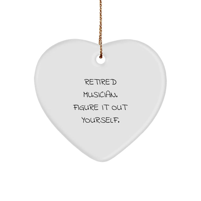 Funny Musician Gifts from Friends for Christmas Unique Heart Ornament - Image 1