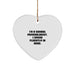 Funny School Psychologist Gifts, Heart Ornament Quote 'genius Speak' for Friends, Gifts from Anyone - Image 1