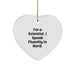 Funny Scientist Gifts for Men - Heart Ornament I'm A Scientist I Speak Fluently In genius - Unique Christmas Memorable Presents from Friends - Image 1