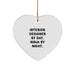 Funny Interior Designer Gifts, Heart Ornament for Interior Designer By Day. Ninja By Night. Christmas Unique Gifts from Friends, Coworkers, Family - Image 1