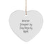 Funny Interior Designer Gifts from Men to Women, Heart Ornament for Christmas, Interior Designer By Day. Ninja By Night. - Image 1