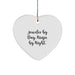 Funny Jeweler Gifts from Men for Women - Heart Ornament By Day. Ninja By Night. Christmas Unique - Image 1