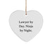 Funny Lawyer Gifts for Christmas, Heart Ornament, Lawyer By Day Ninja By Night, Gifts from Men to Lawyer Colleagues - Image 1