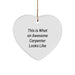 Funny Carpenter Gifts from Friends Christmas Unique Heart Ornaments for Men - This Is What An Awesome Carpenter Looks Like - Image 1