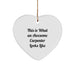 Funny Carpenter Christmas Unique Gifts from Men for Men - 'This Is What An Awesome Carpenter Looks Like' Heart Ornament - Image 1
