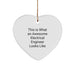 Gifts for Electrical Engineers, Heart Ornaments for Men, Funny Electrical Engineer Christmas Unique Gifts, This 'Is What An Awesome Electrical Engineer Looks Like' Heart Ornament - Image 1