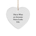 Gifts for Nurses, Funny Nurse Heart Ornament, Funny, This Is What An Awesome Nurse Looks Like, Heart Ornament, Christmas Unique Gifts from Friends and Family to Nurses - Image 1