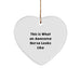 Funny Nurse Heart Ornament Gifts from Friends & Family, 'This Is What An Awesome Nurse Looks Like' Heart Shaped Ornament for Nurses - Image 1