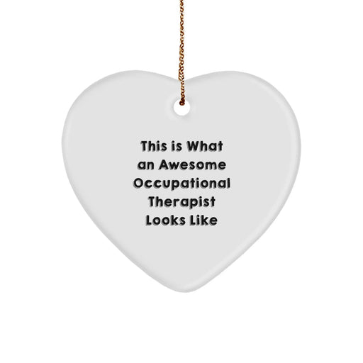 Funny Occupational Therapist Gifts - Heart Ornament for an Awesome OT - Christmas Unique Gifts from Friends to Occupational Therapist Men Women Coworkers Family - Image 1