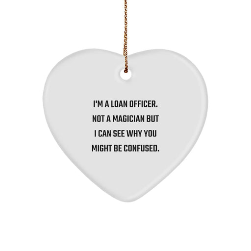 Funny Loan Officer Heart Ornament Gifts from Family to Friends for Christmas Unique Ideas - Image 1