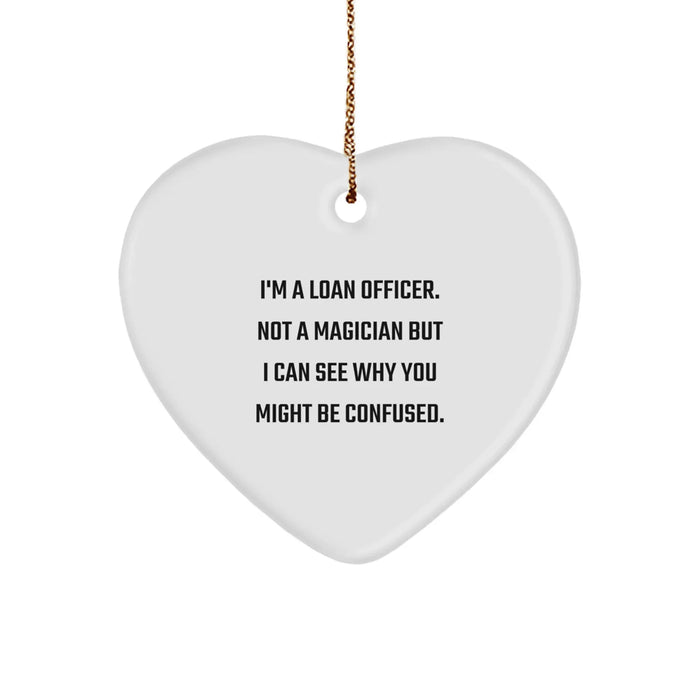 Funny Loan Officer Heart Ornament Gifts from Family to Friends for Christmas Unique Ideas - Image 1