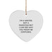 Funny Writer Gifts for Men from Friends, Writer Heart Ornament with 'I'm A Writer' Quote, Christmas Unique Christmas Unique Gifts for Family - Image 1