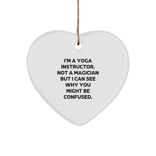 Yoga Instructor Gifts from Men - Heart Ornament for Yoga Instructor Friends at Christmas Unique Gifts - Image 1
