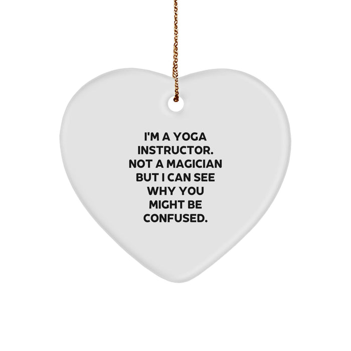 Yoga Instructor Gifts from Men - Heart Ornament for Yoga Instructor Friends at Christmas Unique Gifts - Image 1