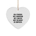 Funny Trucker Gifts from Friends, Personalized Heart Ornament for Men, Unique Christmas Unique Gifts for Trucker - Image 1