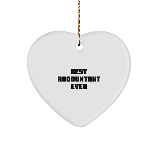 Funny Accountant Gifts, Heart Ornament Best Accountant Ever Quote for Men Women Friends Family - Gifts from Friends to Accountant Coworker Christmas Unique Gifts - Image 1