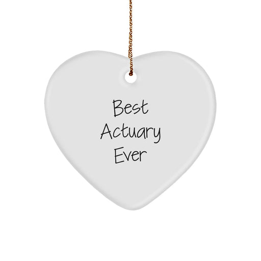 Funny Actuary Heart Ornament Gifts from Friends and Family for Actuary Men and Women - Best Actuary Ever Christmas Unique Gifts - Image 1