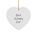 Funny Actuary Heart Ornament Gifts from Friends and Family for Actuary Men and Women - Best Actuary Ever Christmas Unique Gifts - Image 1