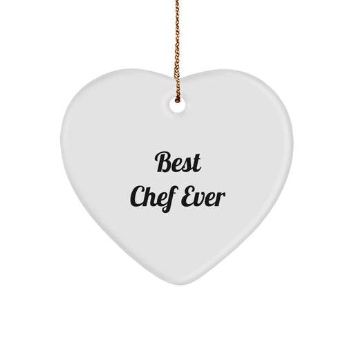 Chef Heart Ornament Best Ever Gifts from Friends to Chef for Christmas - Image 1