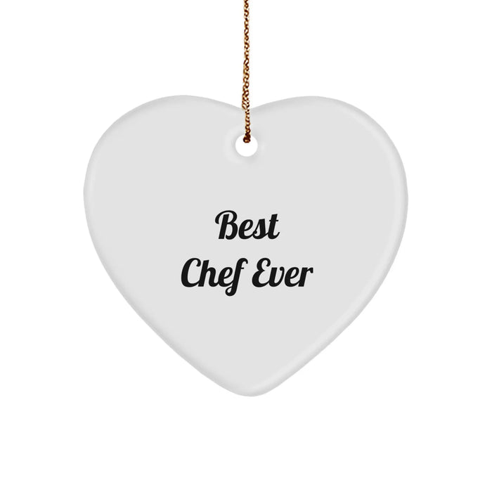 Chef Heart Ornament Best Ever Gifts from Friends to Chef for Christmas - Image 1