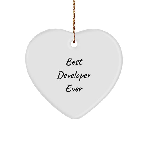 Developer Heart Ornament Funny Quote Gifts from Friends to Developer Christmas Unique Gifts - Image 1