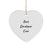Developer Heart Ornament Funny Quote Gifts from Friends to Developer Christmas Unique Gifts - Image 1