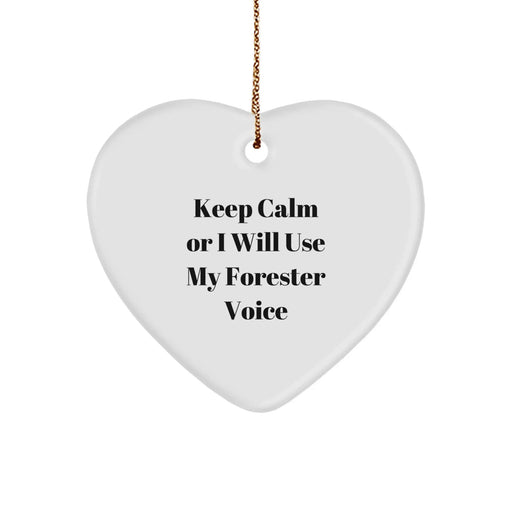 Forester's Heartfelt Gift, Funny Quote, Heart Ornament, Christmas, Gifts from Friends to Family - Image 1