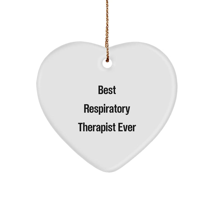 Funny Respiratory Therapist Gifts from Friends, Inspirational Heart Ornament for Christmas Unique Gifts, Best 'You're the Heart' Ever - Image 1