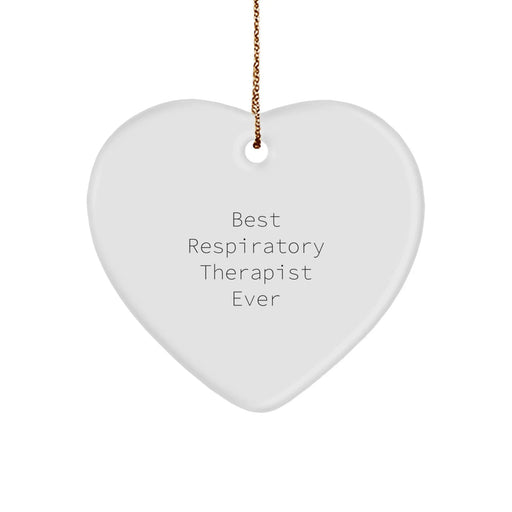 Funny Inspirational Gifts for Respiratory Therapist, Best Respiratory Therapist Ever Heart Ornament, Christmas Unique Gifts for Men, Women, Family, Friends - Image 1