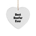 Funny Roofer Gifts from Friends for Christmas Unique Heart Ornament - 'Best Roofer Ever' Quote - Image 1