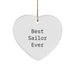 Funny Sailor Gifts from Friends for Christmas Unique Heart Ornament - Best Sailor Ever - Image 1