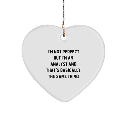 Funny Analyst Gifts from Men to Friends, Heart Ornament for Christmas Unique Presents - Image 1